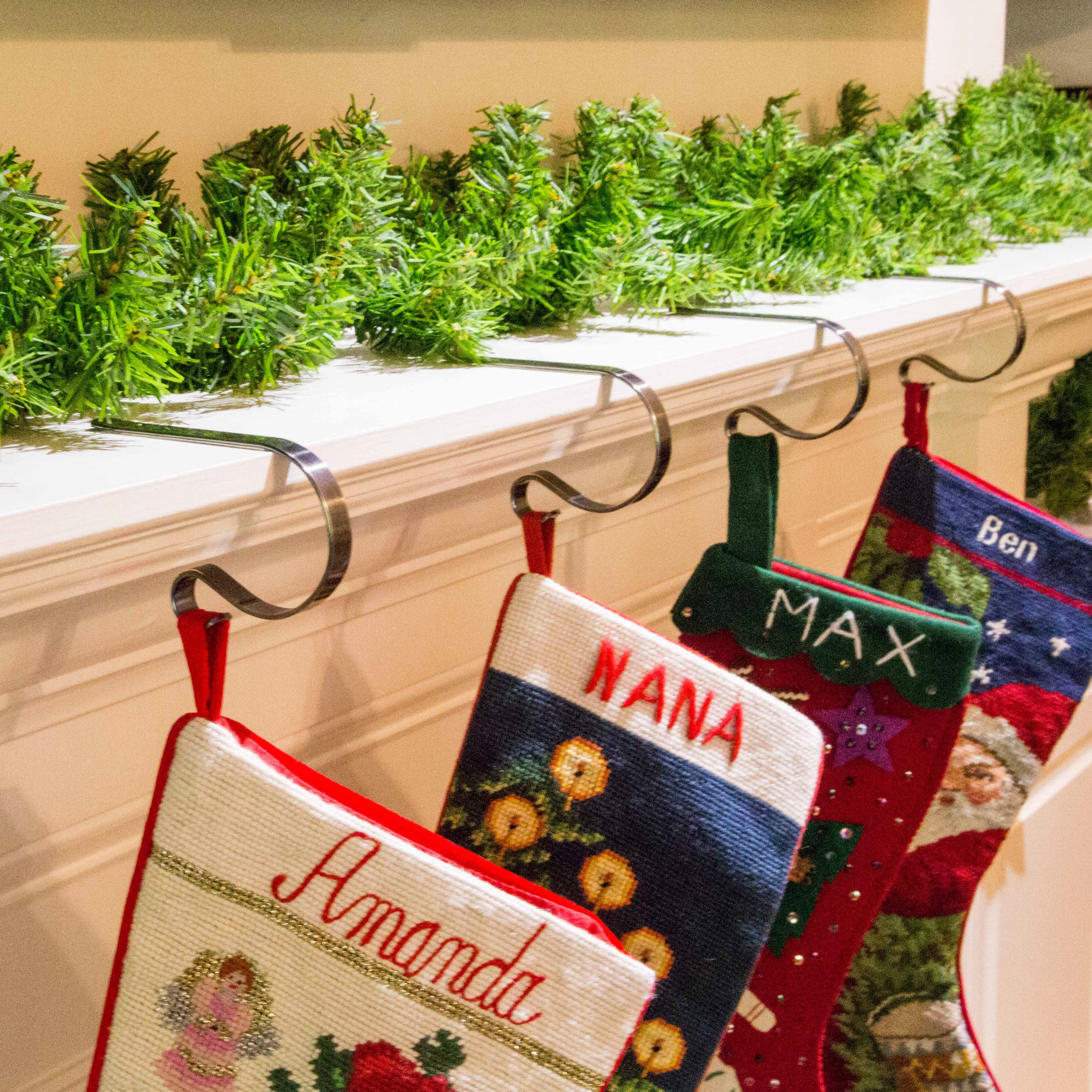 Christmas Stocking Mantle Holders (4 pk)